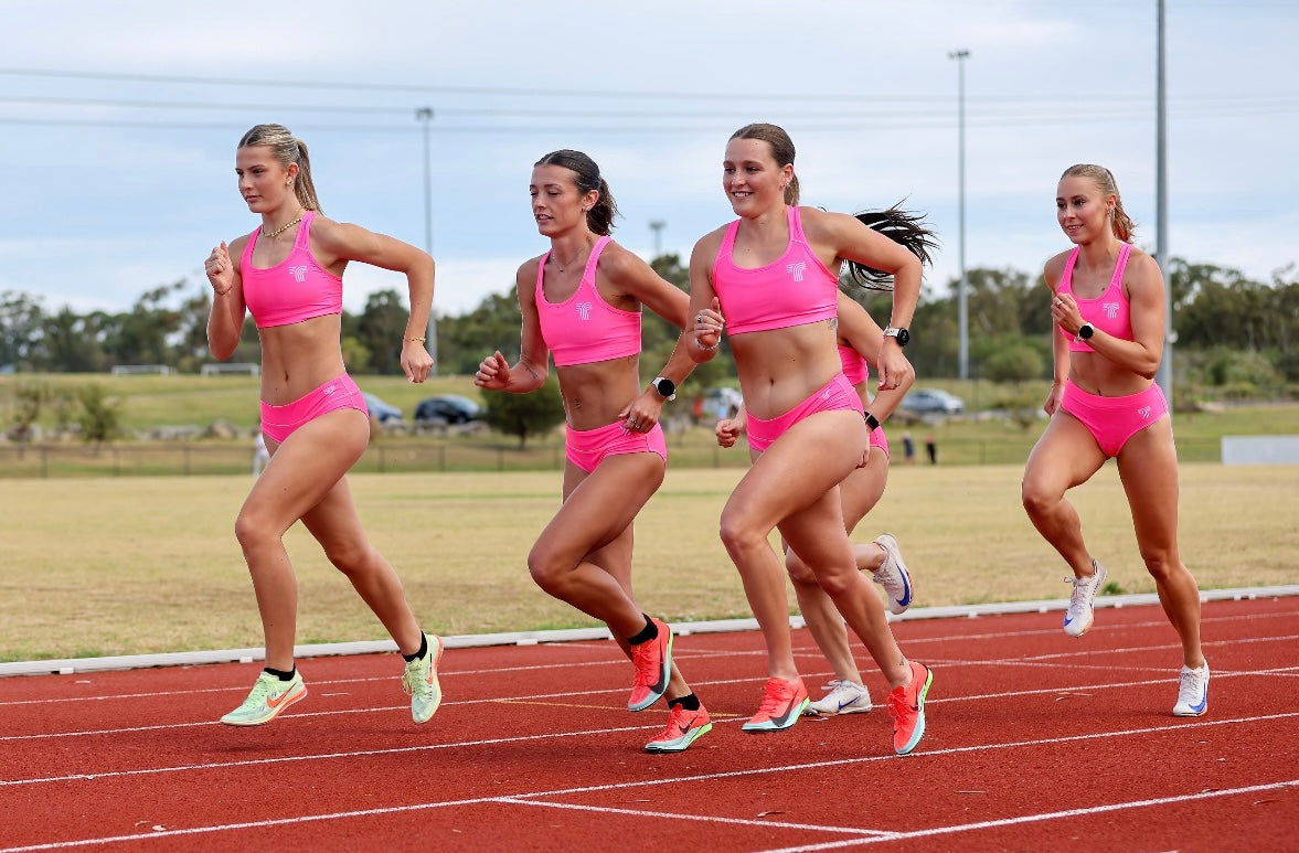 Hot Pink RACE KIT Crop Top + Rise Up